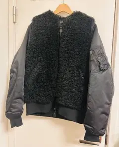 HYKE FAUX SHEARLING TYPE MA-1 ブラック サイズ2