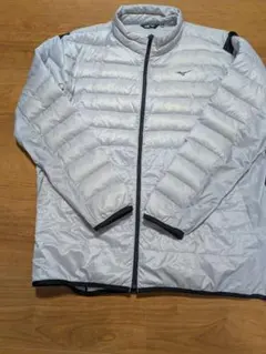 大きいサイズ　ミズノ　ブレスサーモ　シルバー ダウンジャケット　5L