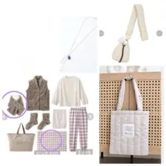 しまむら　MUMU バッグ&ネックレス&スマホショルダー&ブランケット&マフラー