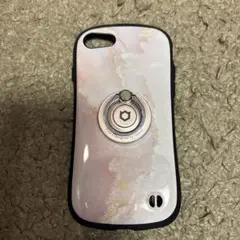 iFace ピンク マーブル iPhoneケース