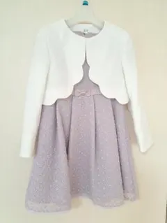 a.v.v フォーマルワンピースセット ホワイト/ラベンダー