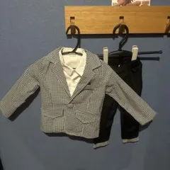 フォーマルスーツセット 90cm チェック柄