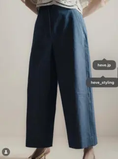 新品・タグ付き　Heve Elegant Line Denim blue 美品】HEVE⭐︎ Elegant Line Denim blue - メルカリ