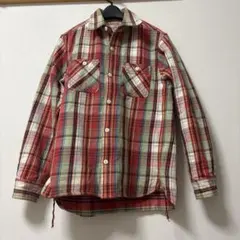 Houdston レッド系チェック ネルシャツ