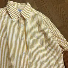 日本製【美品】シンバsimvaコットンブロードストライプシャツM