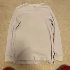 UNIQLO ベージュ ワッフル長袖カットソー L