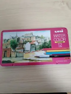 uni 水彩色鉛筆 12色セット