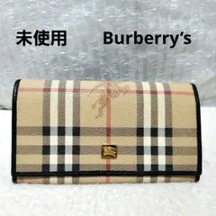 極美品✨希少✨バーバリーズ　長財布　がま口　シャドーホース ノバチェック