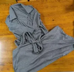 IMAGE ROUGE　七分袖　カシュクールワンピース　Mサイズ