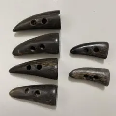 本水牛ダッフルトグルボタン 6個セット Aquascutum