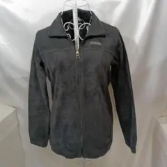153♪US古着ColumbiaフリースジャケットユースL(14/16)ブラック