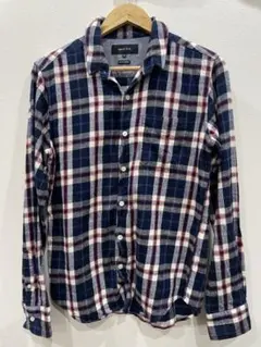 【美品】SHIPS シップス 赤×青 チェック ネルシャツ