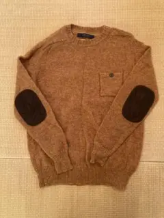 BEAVER セーター マスタード エルボーパッチ付き