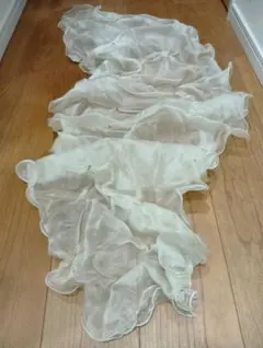 anysis クリーム色 ラメ入り シフォンストール