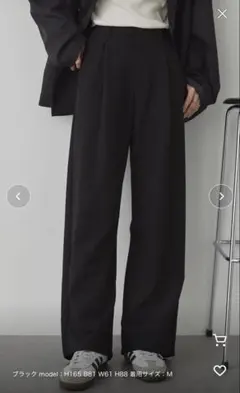 25SS Afiit | アフィット3TACK SLACKS BLACKサイズ1 - メルカリ