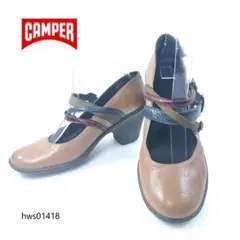 CAMPER パンプス ストラップ 3連 23cm ブラウン コンフォートのサムネイル