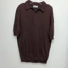 JOHN SMEDLEY ブラウン ポロシャツ ジョンスメドレー M - メルカリ