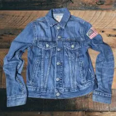 ポロ ラルフローレン キッズ デニムジャケット 150cm 星条旗パッチ