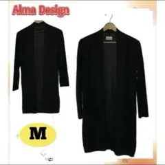 アルマデザイン アウター スプリングコート シンプル レディース ブラック M