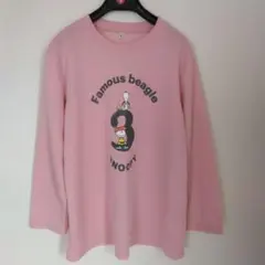 スヌーピー ピンク 長袖ルームウェア