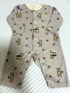 シシュノンクマ柄七分袖ロンパース 80サイズ