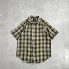 90s Mossimo オンブレチェック 半袖シャツ 開襟 オープンカラー 古着のサムネイル