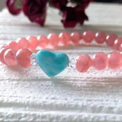ハートラリマー　インカローズブレスレット