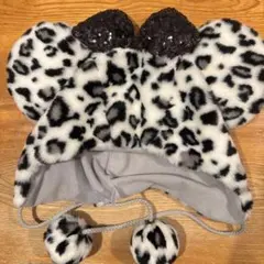 ヒョウ柄ファンキァップスパンコール付き