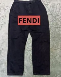 FENDI フェンディ ズッカ柄 パンツFF柄総柄ブラックイタリア製サイズ46のサムネイル