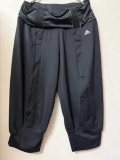 #4176 adidas クロップドパンツ ブラック S相当 7分丈