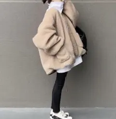 branche minibonbon ボアジャケット ベージュ　monmimi