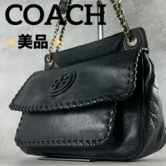 ✨美品✨トリーバーチ　ショルダーバッグ　2way ブランドロゴ　レザー　ブラック