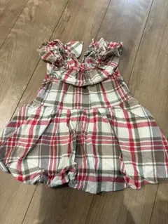 petit main チェック柄ワンピース