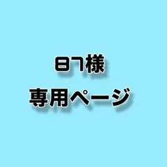 87様専用ページ　即購入×
