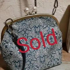 olive☆がま口ショルダーバッグ、ハンドメイド