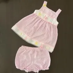 キ*ネ様 ギンガムチェック ワンピース セット セットアップ 18m(80相当)のサムネイル