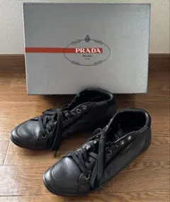PRADA レザー スニーカー 4T1836 9 NERO ハイカットのサムネイル