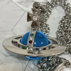 VivienneWestwood｜ミディアムオーブネックレス ライトブルーマルチ VivienneWestwood｜ミディアムオーブネックレス ライトブルー