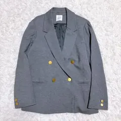 ✨美品✨Mila Owen 金釦 ダブル ブレザー ジャケット 金ボタン グレー