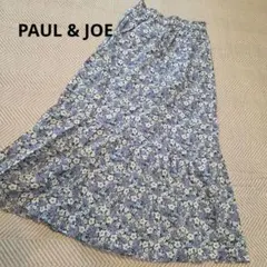 ポール&ジョー スカート S 花柄 ユニクロ コラボ 水色