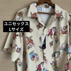 新品ディズニー白雪姫7人のこびと総柄アロハシャツユニセックスLサイズ 廃盤品のサムネイル