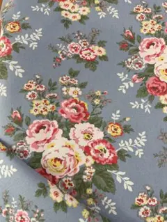 16♬【95cm】キャスキッドソン・デニム生地(キャンディフラワー)