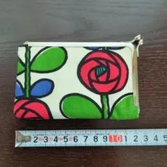 花柄がま口カードケース