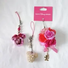 ディズニー ミニーマウス ストラップ 3個セット