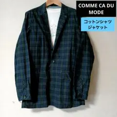 COMME CA DU MODE　コットンタータンチェック テーラードジャケット
