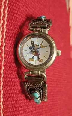 【希少】インディアンジュエリー　バングル　時計　アメカジ　ヴィンテージ インディアンジュエリー ナバホ ベアクロー ターコイズ バングル