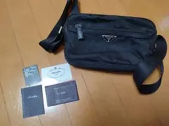 PRADA ブラック ナイロン ショルダーバッグ
