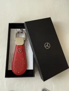 メルセデス・ベンツ純正 本革製キーリング　レッド