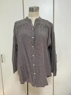 【GLOBAL WORK】Mサイズ☆ノーカラーシャツ　＊D