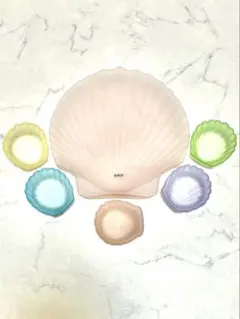 廣田硝子BYRON シェル型　6点セットのサムネイル